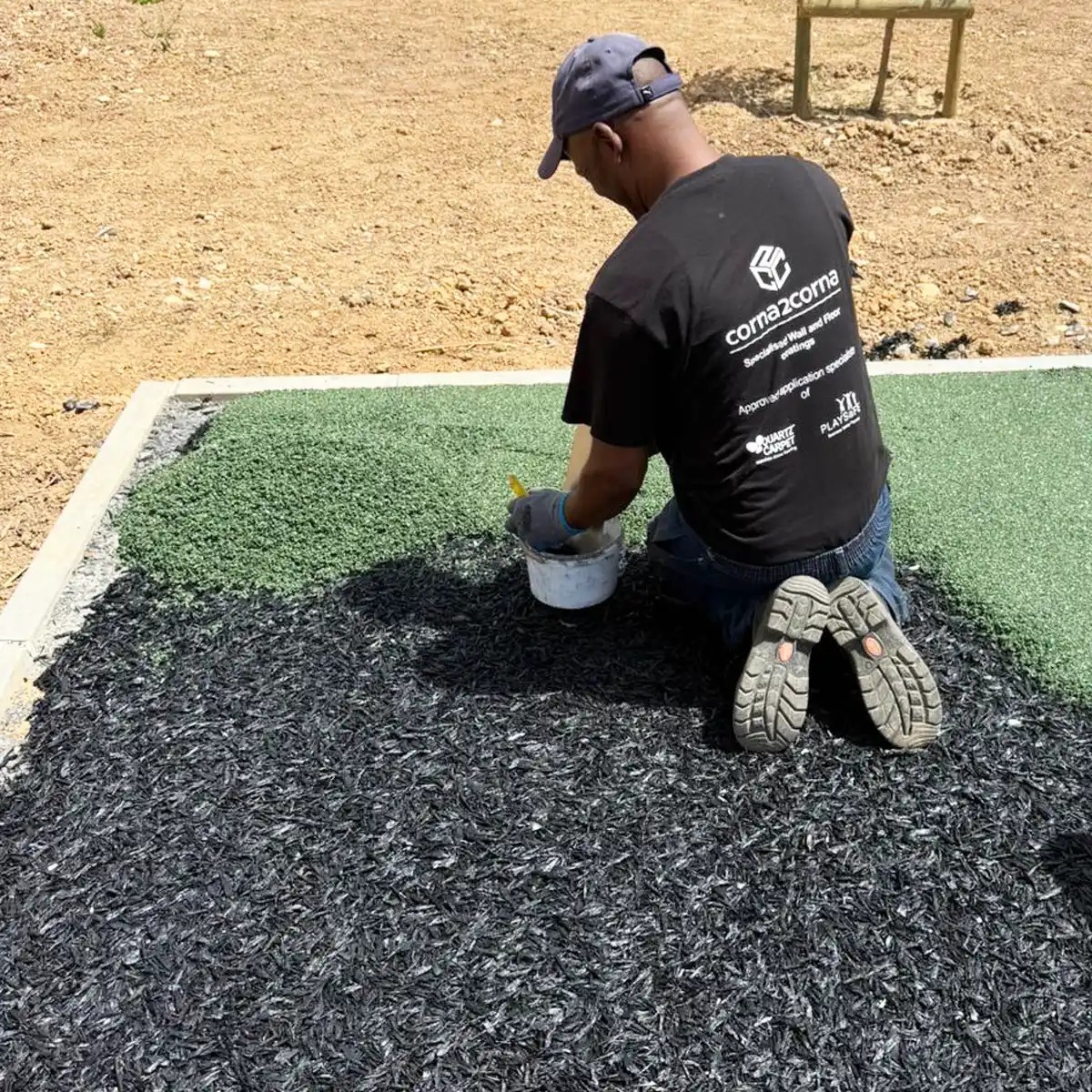 wet-pour-rubber-surfacing-system_1 Wet‑pour rubber surfacing on‑site installation
